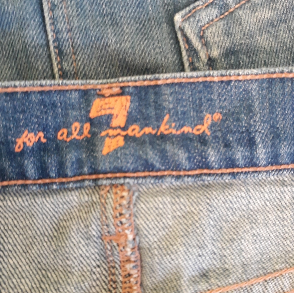 7 for all mankind denim mini skirt sz 28 *M - Picture 4 of 6